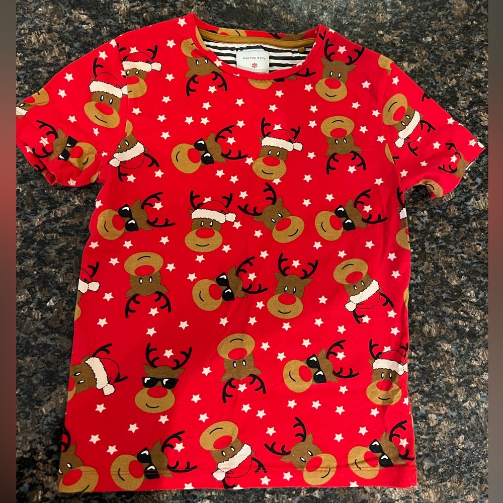 Cactus Boys Ugly Christmas TShirt - Size 9/10